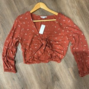 NWT Tie-front Blouse